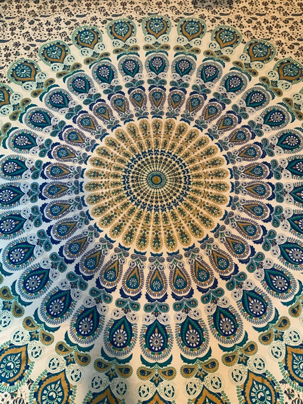 Pottery Barn Dorm Wall hanging 80x91 Boho Yoga Mandala Bed covering Teen Workout